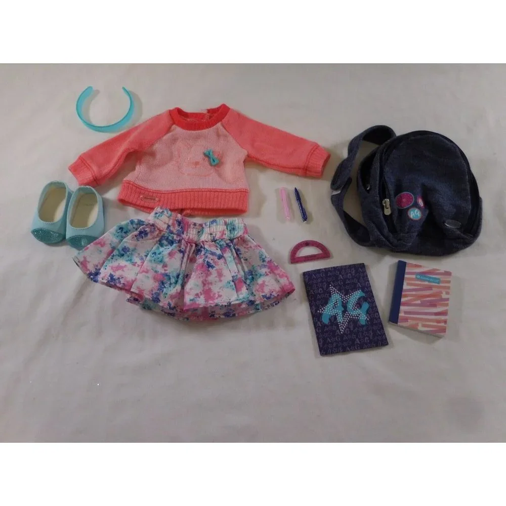 American Girl Desk + School Set Including School Outfit + Shoes and Backpack‎